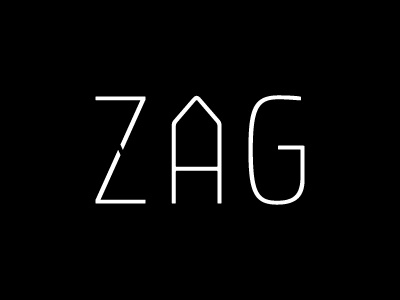 ZAG logo black identity logo tech type