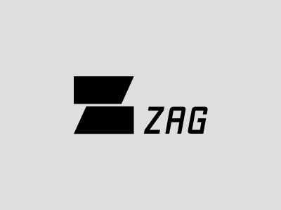ZAG logo black identity logo shapes tech