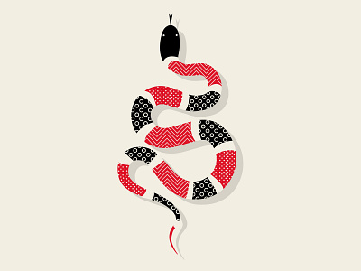 Serpentagonal beige black design geometric icon illustration patterns red snake vector