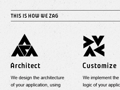 ZAG Studio icons black icons identity shapes tech