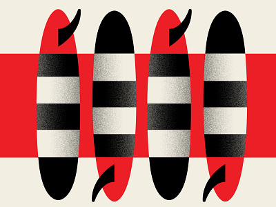 4 Skegs abstract design black branding agency design geometric identity design illustration ocean opart pattern art red santa monica surfboard surfing trufcreative vector