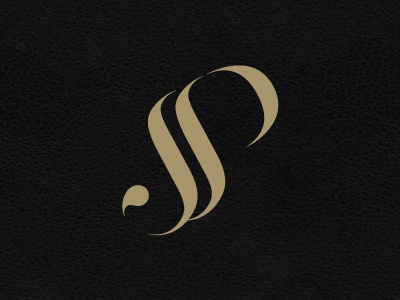 JSP mark black gold identity monogram