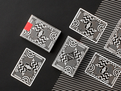 Messymod Playing Cards black geometric illustration packaging packaging design playing card playingcards red vector