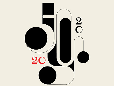 Some Kind of Joy 2020 abstract design black geometric illustration lettering new year red typography typography art