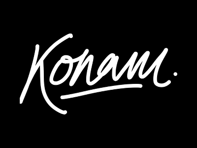 Konam Name Tag Design handstyle nametag producer logo