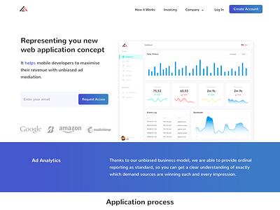 Landing Page for Web Application - Concept 2020