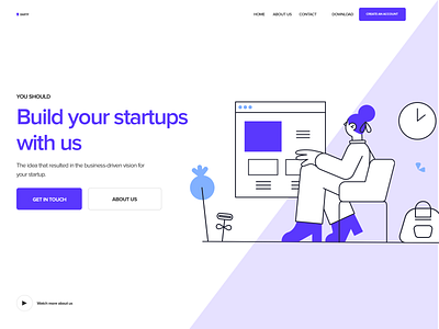 Swift - Digital agency - Header Concept 2020 agency clean design header illustration sketch ui uiux user experience ux uxdesign