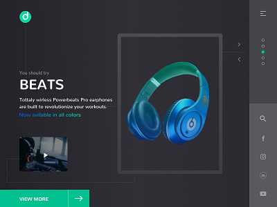 Beats by Dre Header 2019 header header design ui uiux user experience user interface ux webdesign