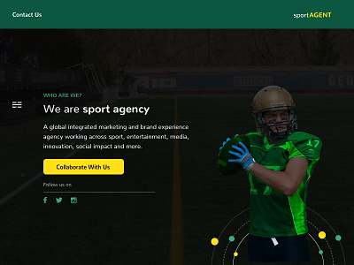 Sport Agency agency agency landing page agency website creative header landing photoshop sketch sport sports sports logo ui ux uidesign user experience user interface uxui websites