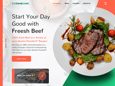 Restaurant Eatgood Header Concept 2020