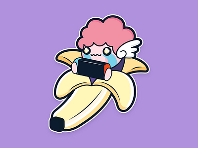 Switch bannana banana design illustration nintendo nintendoswitch sticker