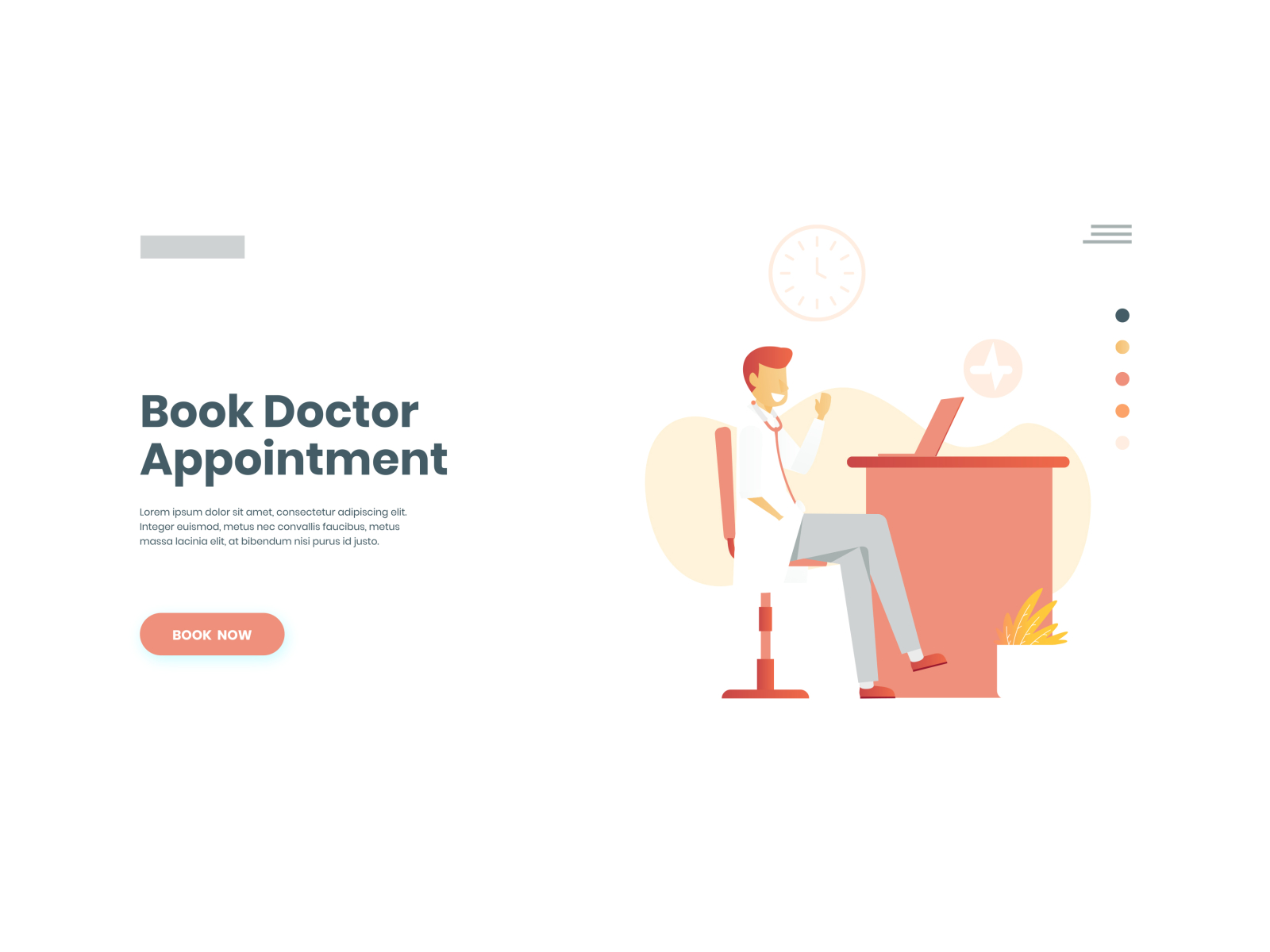 i'll be there doctor healthcare help illustration medical onlin page virtual website