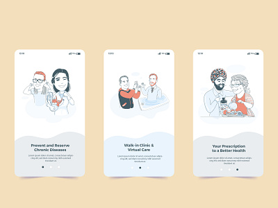 being healthy is HAPPY :) doctor healthcare illustration illustrations medical design medium patient website