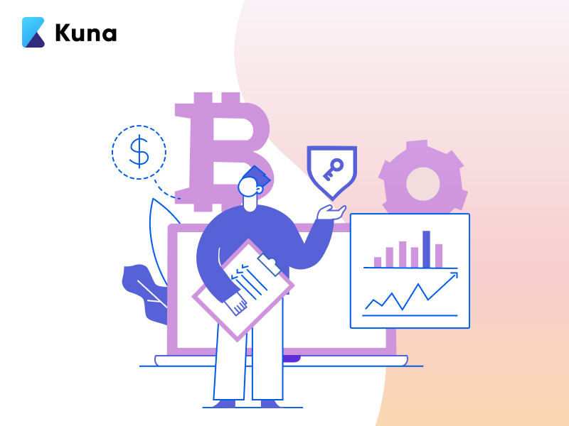 Illustration for Kuna Echange logo brand ui adobeillustration illustration graphic design
