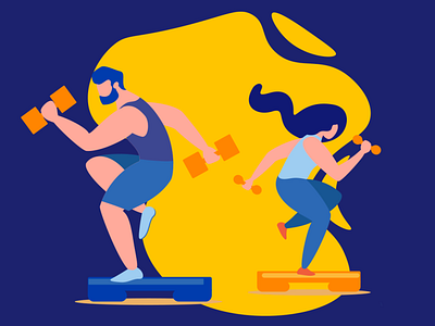 illustration sport for visa Ukraine adobeillustration ai graphic design illustration ui vector