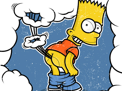 Character design / Bart Simpson bart bart simpson character character design cloud clouds crazy erdir oh erdwen fart farting figure fool illustration naughty sky the simpsons wack