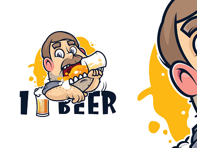 Cartoon logo / Beer man