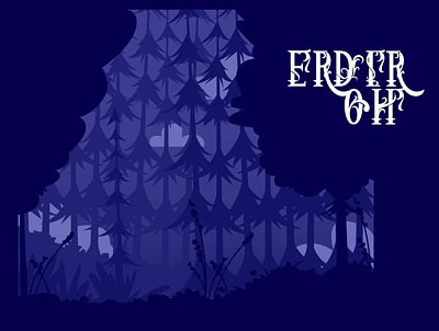 Illustrations background board game dark erdir oh erdwen forest game game design illustration level level design magic magical natural nature spell spooky tree trees typography