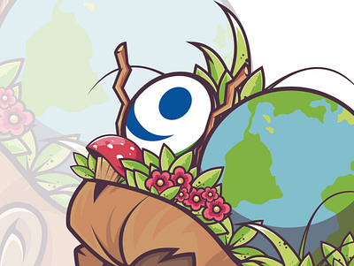 Mascot design / Prague 9 bloom blossom cartoon cartoonist character character design detail erdir oh erdwen flower flowers fur furry game illustration leave leaves natural nature world