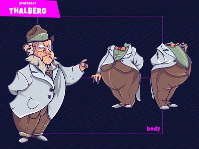 Character design / PROHERO board game cartoon cartooning character character design design doctor erdir oh erdwen fat fat man game game design gentleman grandfather guy illustration man old man professor