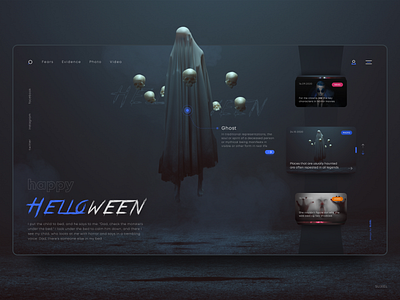 Website concept, a collection of various horror stories