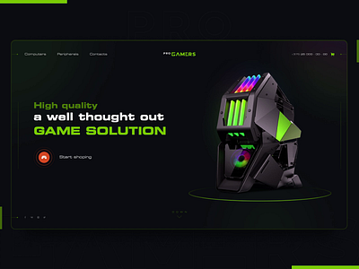 proGAMERS - High quality a well thought out GAME SOLUTION animation computer design figma freelance gamers photoshop pro site slixel ui uiux ux web webdesign webdesigner website