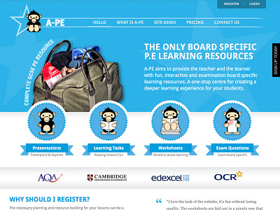 Website, Illustrations & Branding for A-PE branding illustrations website