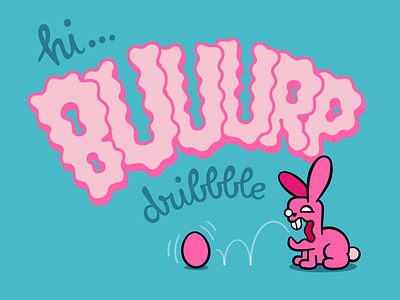 Buuurp Bunny bunny burp eastern first shot illustration lettering