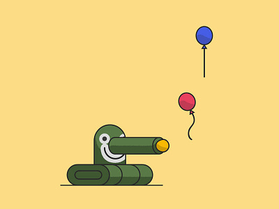 tank-clown balloon clown happy illustration tank