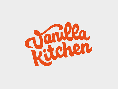Vanilla Kitchen – Food Blog Logo calligraphy food kitchen lettering logo script typography