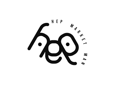 hep market man logo design logo logotype typography