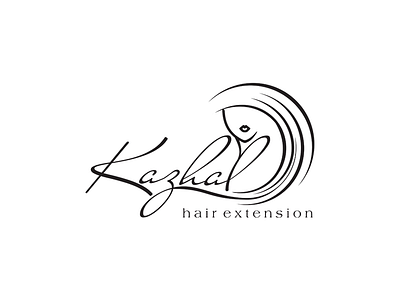Kazhal logo design designer hair