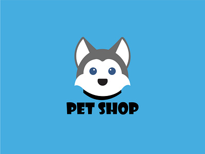 Pet Shop design dog husky illustration logo sibirian vector