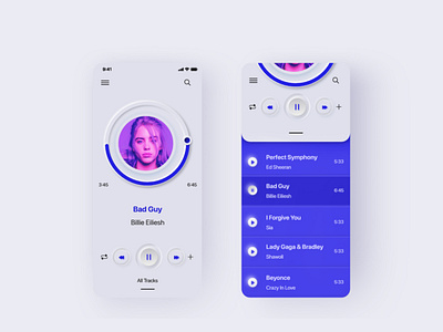 Neumorphism Music Player by Michał Roj on Dribbble