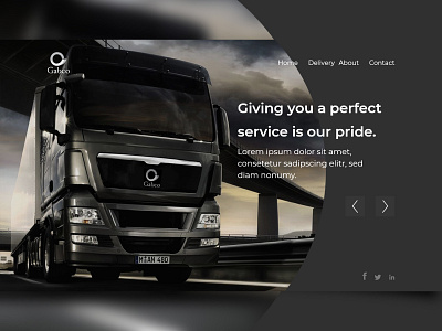 Transport Company brand identity design logistics trasport ui web