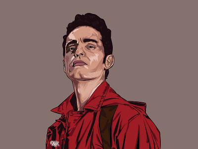 Berlin Money Heist adobeillustrator artist berlin character characterdesign demo design diffix digital dribbble illustration moneyheist portrait shapes tutorial vector