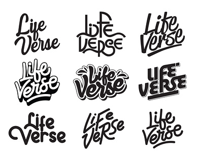 Lifeverse adobeillustrator calligraphy design diffix digital digital calligraphy dribbble illustration lifeverse logo logotype typography vector