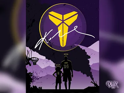 "Legends are Forever" 2 24 8 blackmamba diffix digitalart fanart gigi illustration kobe kobebryant lakers legend mamba tribute