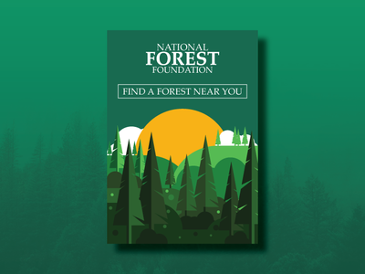 National Forest Association Poster branding design design agency illustration lettering logo sharpen typography vector web