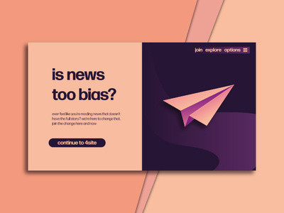 is news too bias? - Landing Page for "4site" branding clean design design agency flat icon identity illustration illustrator lettering logo minimal photoshop type typography ui ux vector web website