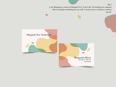 Original New York Cafe - Business Card Concept