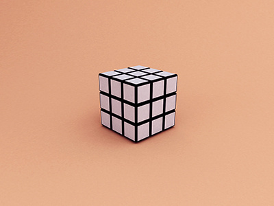 Rubik's Cube in Vain 3d adobe c4d cinema4d colour minimal pastel photoshop render shape surreal surrealism