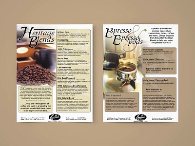 Ads & Flyer Design: Ellis Coffee ad design adobe illustrator advertisement advertising campaign advertising design advertising flyer catalog coffee design flyer flyer design graphic design layout layout design marketing marketing campaign marketing collateral print ad print design typogaphy