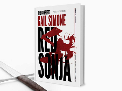 Book Design: The Complete Gail Simone Red Sonja Omnibus HC adobe photoshop art book cover book design comic comic art comic book comic books cover art cover design design graphic design graphic novel omnibus print design typography