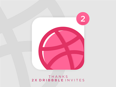2X Dribbble Invite dribbbleinvites icon