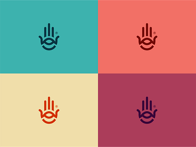 Hamsa eye hand logo