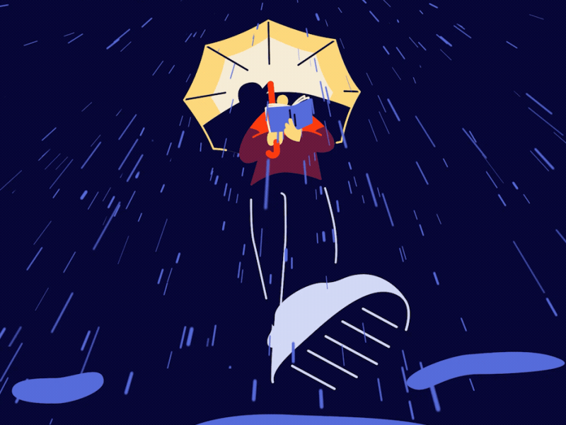 perspective walk under the rain aftereffects animation animation after effects character dribbble best shot gif perspective rain umbrella walkcycle