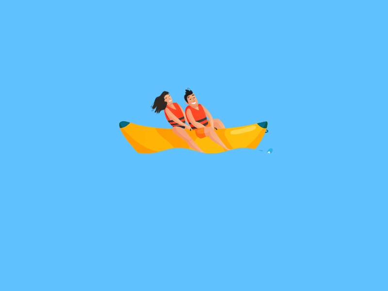 banana boat summer aftereffects animation animation after effects dribbble best shot motion motion design rigging sea sports summertime