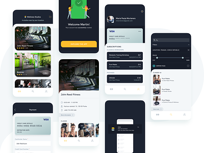 Sindro - Behance Case Study app appointment boutique event fitness gym ios location member mobile sport studio tracker ui ux workout