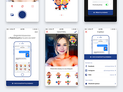 Drzime Palecky [iOS] app cheering design fan illustration ios iphone mobile mobile app photo ui ux